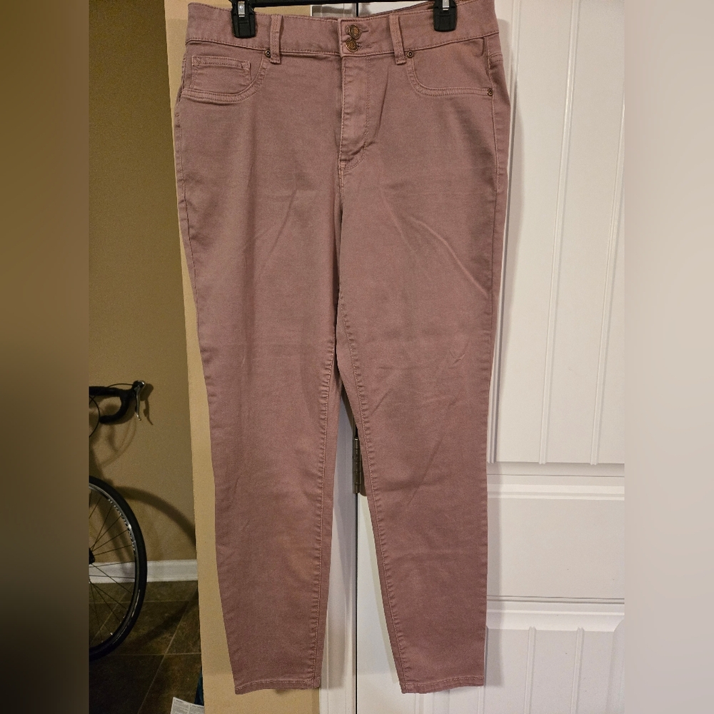 Maurices Mauve High Rise Pants Sz Large